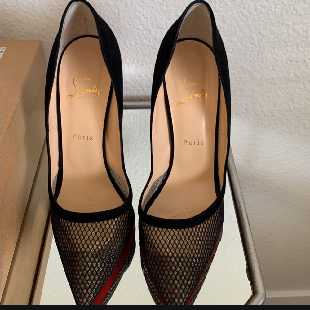 Christian louboutin Miluna 120 Fishnet suede